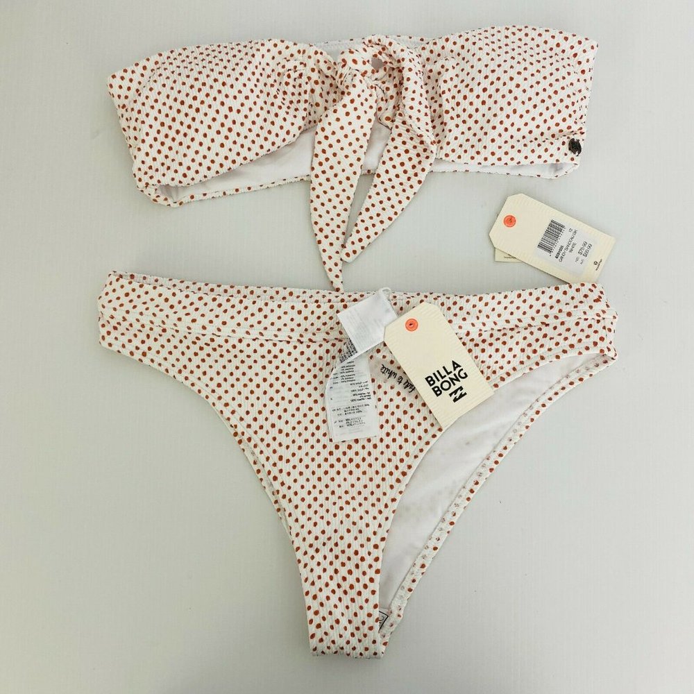 Billabong BNWT Candy Bandeau Bikini Sep Top Bottom Women's Size 12 - Picture 2 of 6